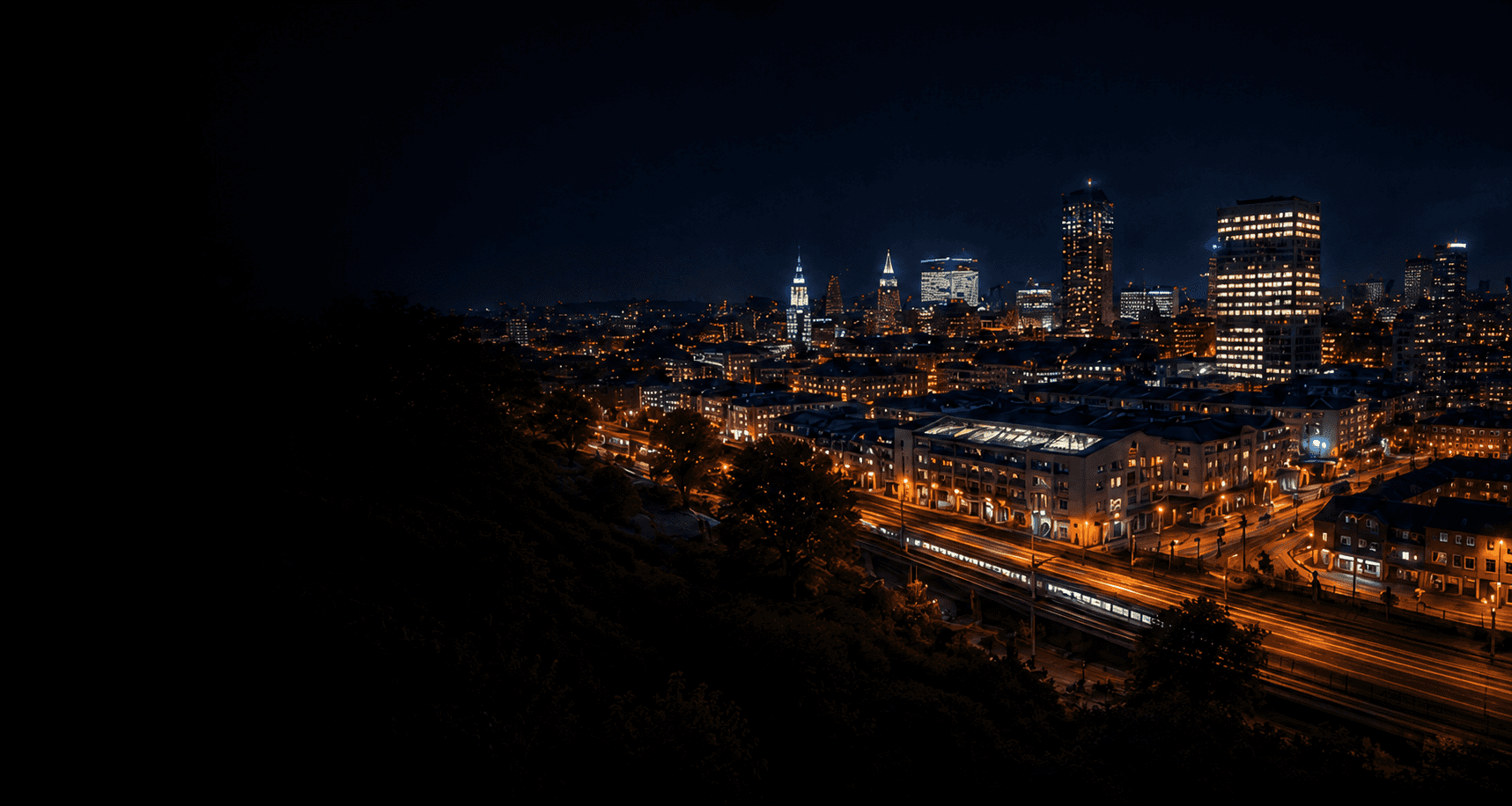 Sheffield skyline at night — Empire outcall coverage area