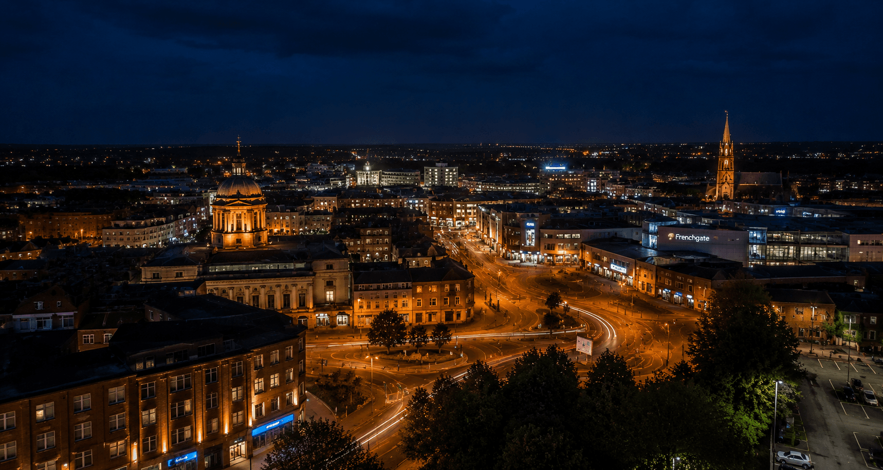 Doncaster at night