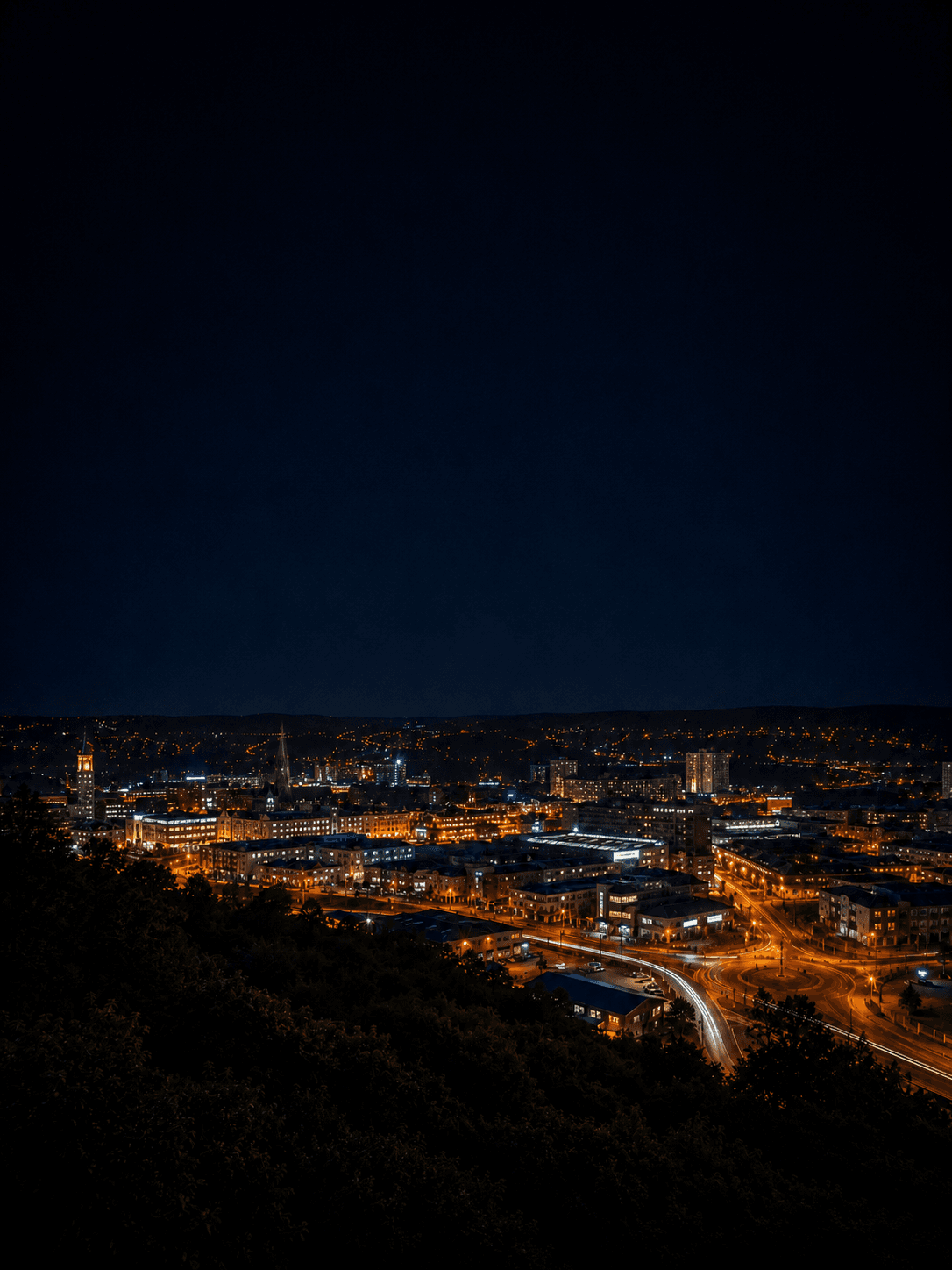 Barnsley at night