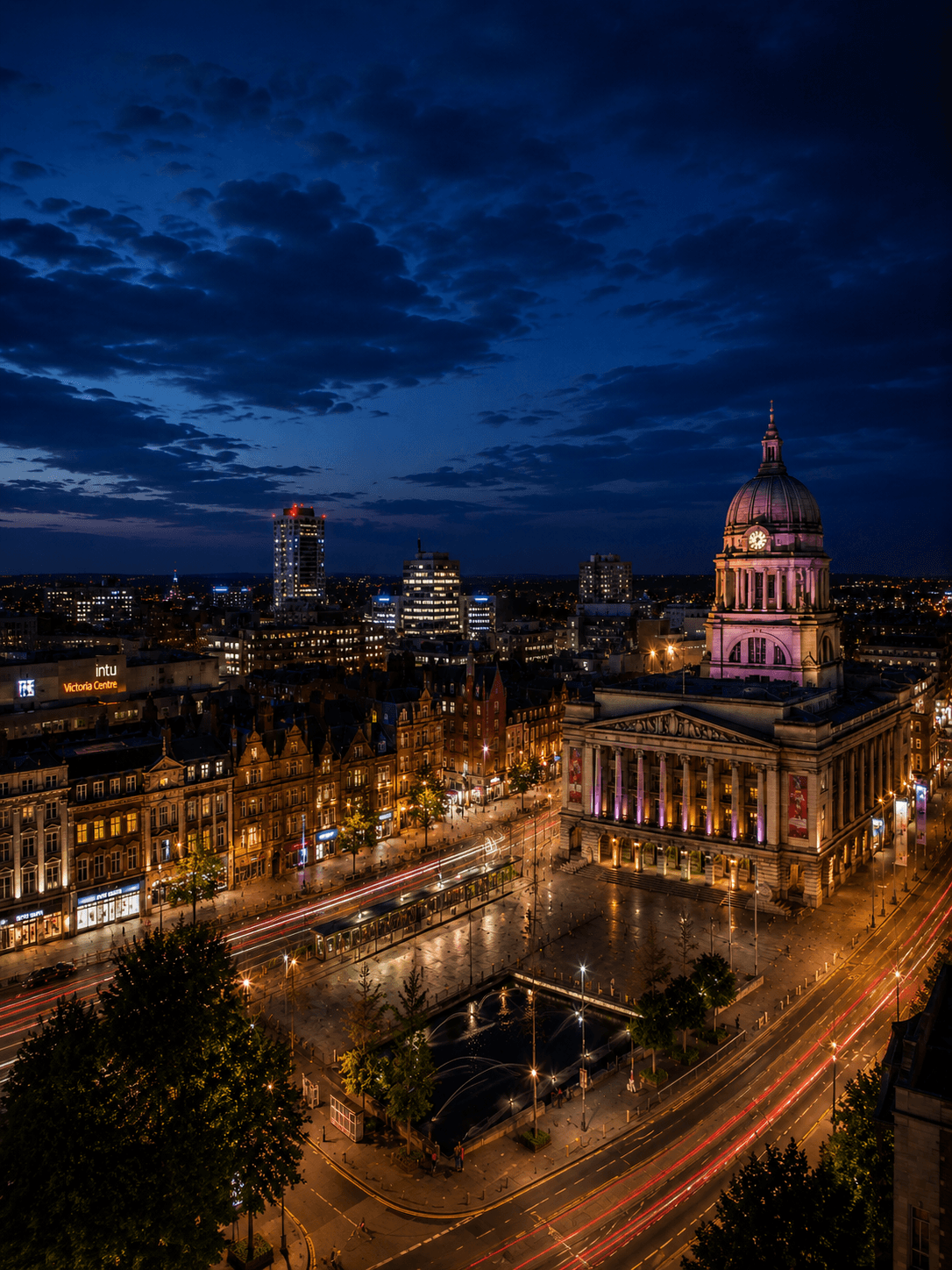 Nottingham at night