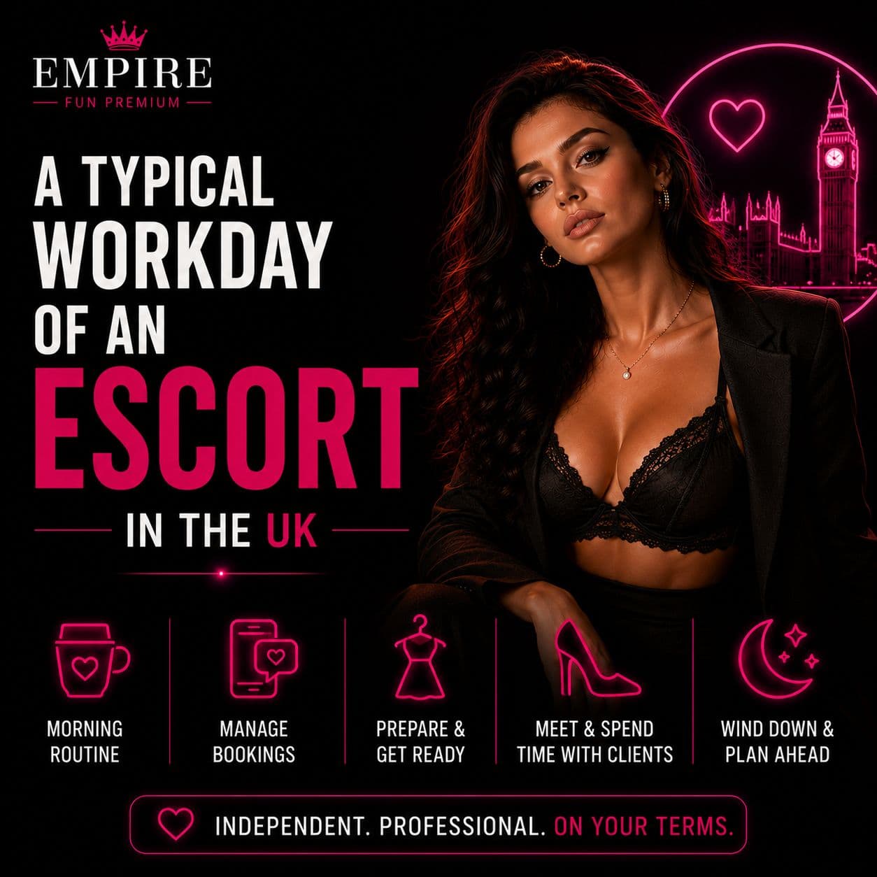 A Typical Workday of an Escort in the UK
