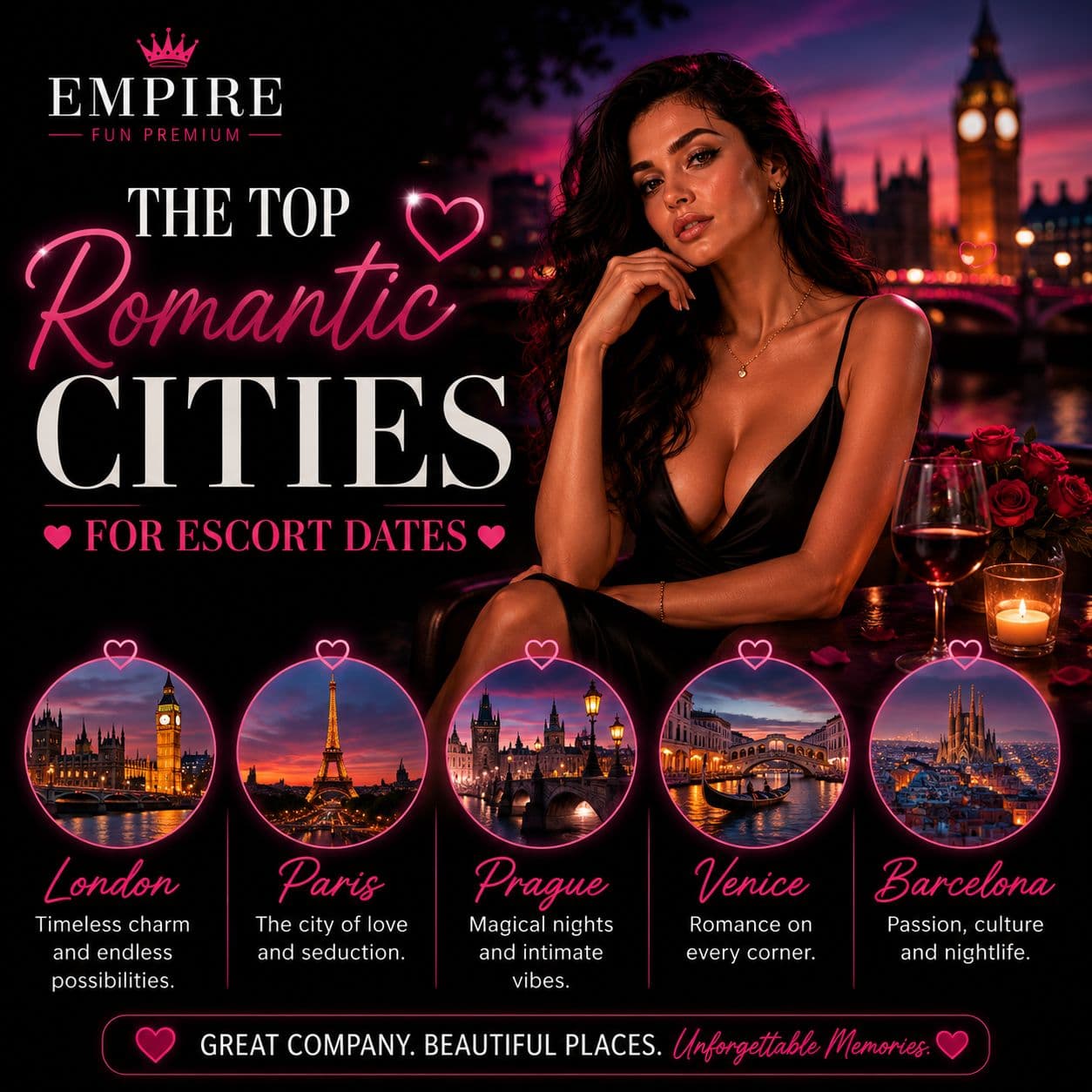 The Top Romantic Cities for Escort Dates