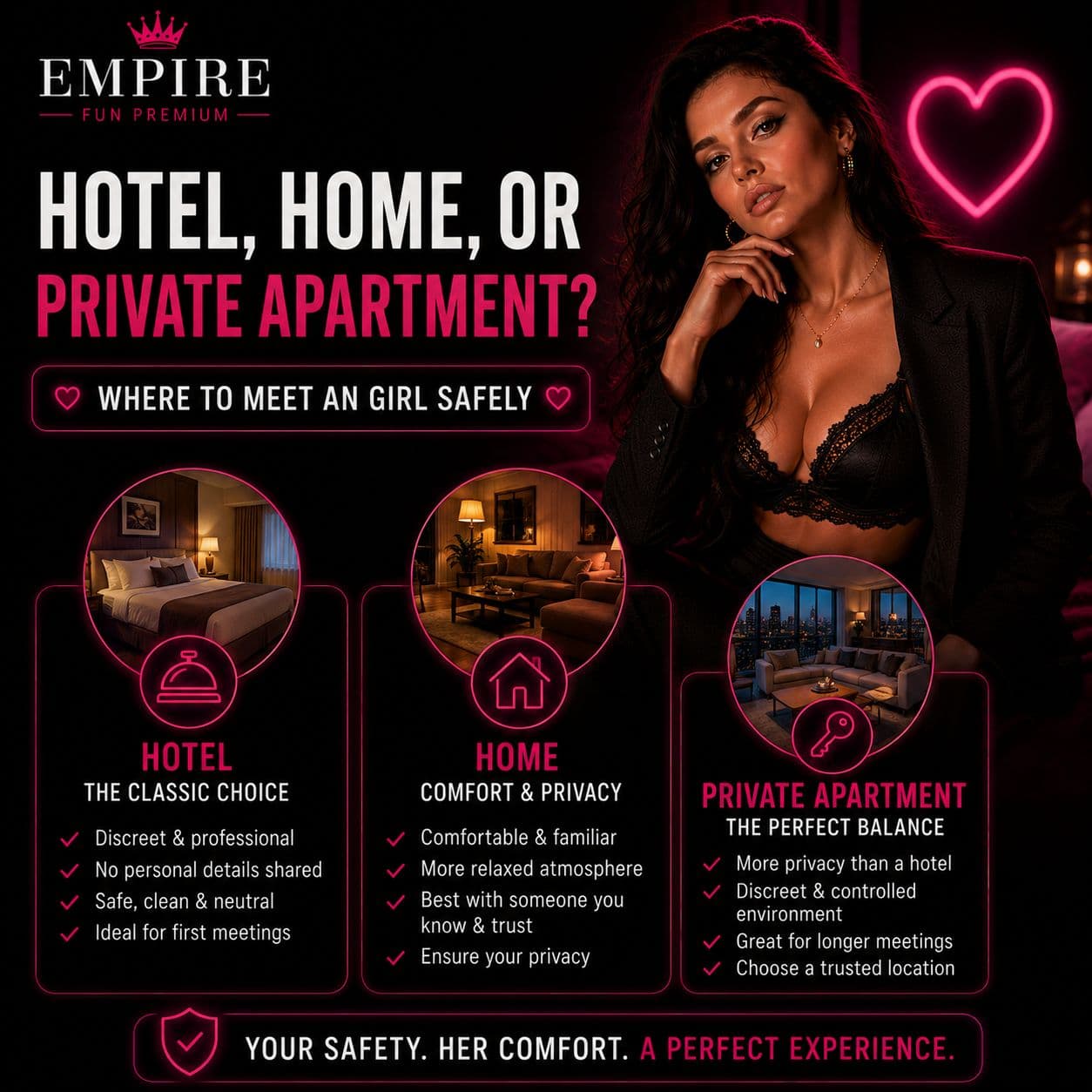 Hotel, Home, or Private Apartment? Where to Meet an Escort Safely