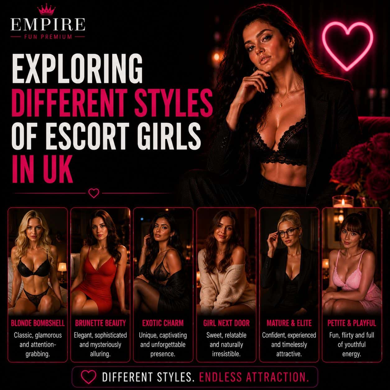Exploring Different Styles of Escort Girls in UK