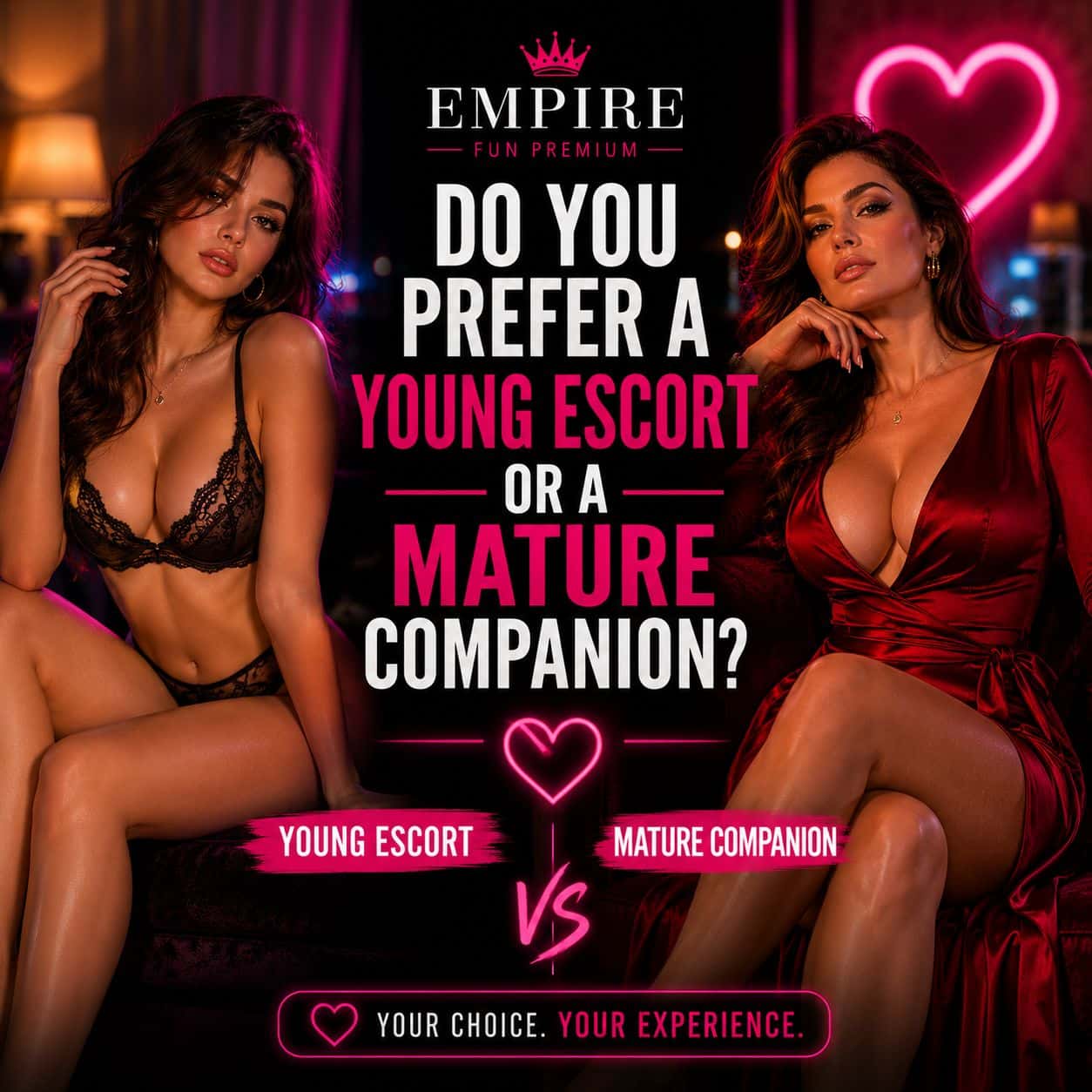 Do You Prefer a Young Escort or a Mature Companion?